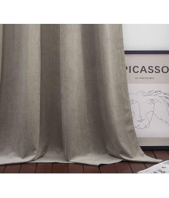 PONY DANCE Zasłony Zaciemniające 2 sztuki Szarobrązowe 240 x 132 cm