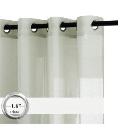 PONY DANCE Zasłony Półprzezroczyste Biało-Zielone 2 sztuki 245x140 cm