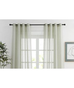 PONY DANCE Zasłony Półprzezroczyste Biało-Zielone 2 sztuki 245x140 cm