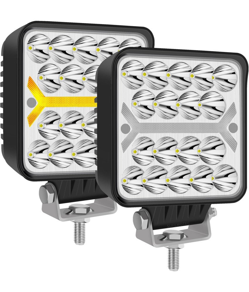 SUFEMOTEC LED delovne luči z rumeno svetlobo 11,5 cm 12 V 2 kosa.