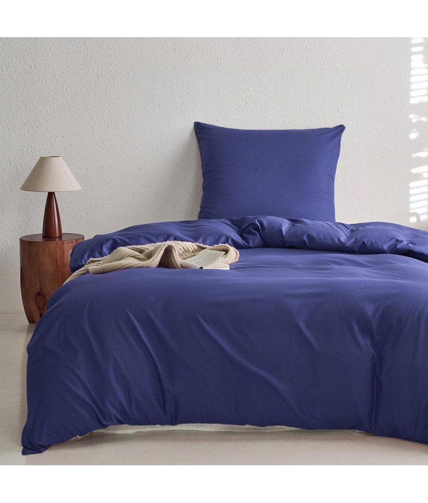 MR and HM Komplet posteljnine iz mikrovlaken 135x200 cm 80x80 cm mornarsko modra