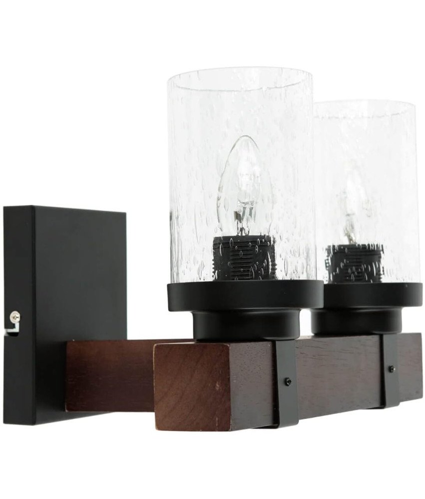 Stenska svetilka Light-Erlebnisse Elegantna Vintage rjava in črna