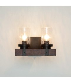 Stenska svetilka Light-Erlebnisse Elegantna Vintage rjava in črna