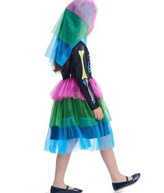 Otroški barvni kostum okostnjaka, za noč čarovnic, 3-4 leta