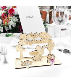 Kreatywny Prezent na Bierzmowanie Drewniany Anioł 25x11x11 cm