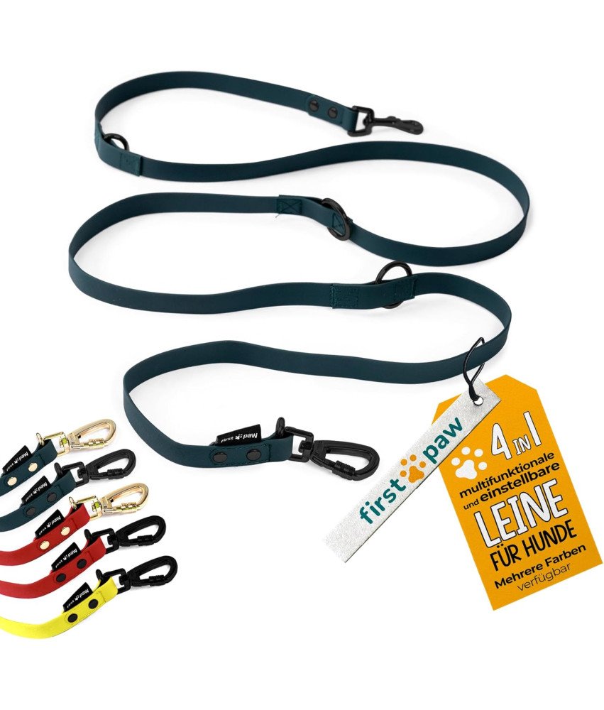 FIRSTPAW Smycz dla Psa Regulowana Wyściełana 2 m Ciemnozielona