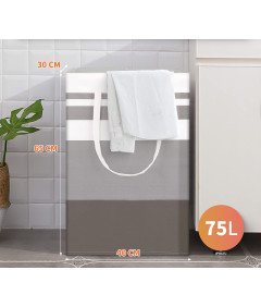 IDEATECH Komplet 2 zložljivih košar za perilo, neprepustnih za vodo 75 L, sive barve