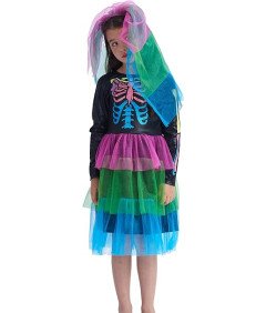 Otroški barvni kostum okostnjaka, za noč čarovnic, 3-4 leta