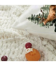 Poszewki na Poduszki Dekoracyjne Świąteczne Białe 4 szt 40x40 cm