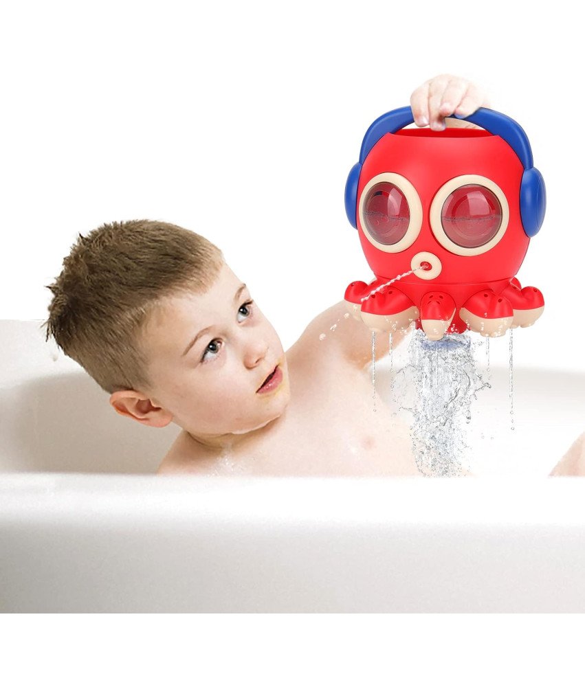 Igrača za kopanje za dojenčke, Rdeča hobotnica z vrtljivo fontano