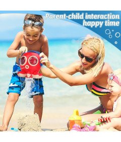 Igrača za kopanje za dojenčke, Rdeča hobotnica z vrtljivo fontano