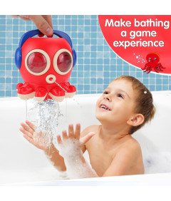 Igrača za kopanje za dojenčke, Rdeča hobotnica z vrtljivo fontano