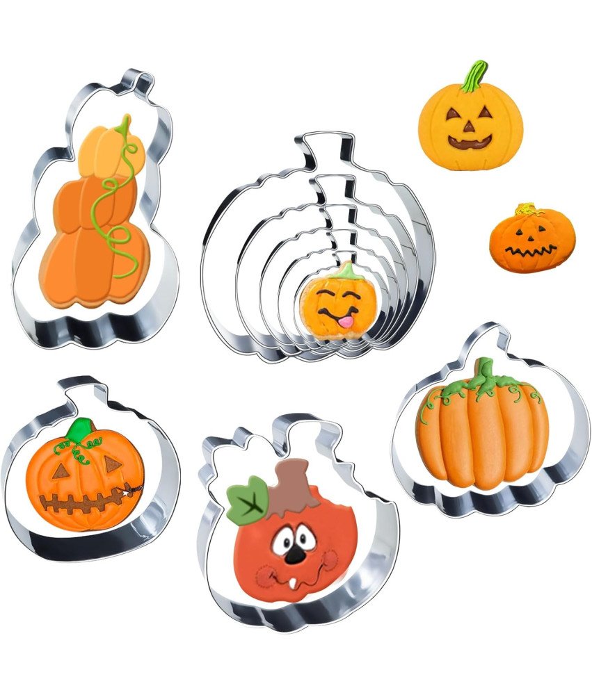 Komplet 9 kalupov za piškote v obliki buče za noč čarovnic