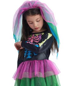 Otroški barvni kostum okostnjaka, za noč čarovnic, 3-4 leta