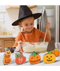 Komplet 9 kalupov za piškote v obliki buče za noč čarovnic