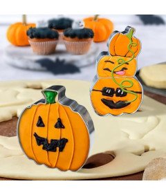 Komplet 9 kalupov za piškote v obliki buče za noč čarovnic