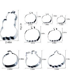 Komplet 9 kalupov za piškote v obliki buče za noč čarovnic