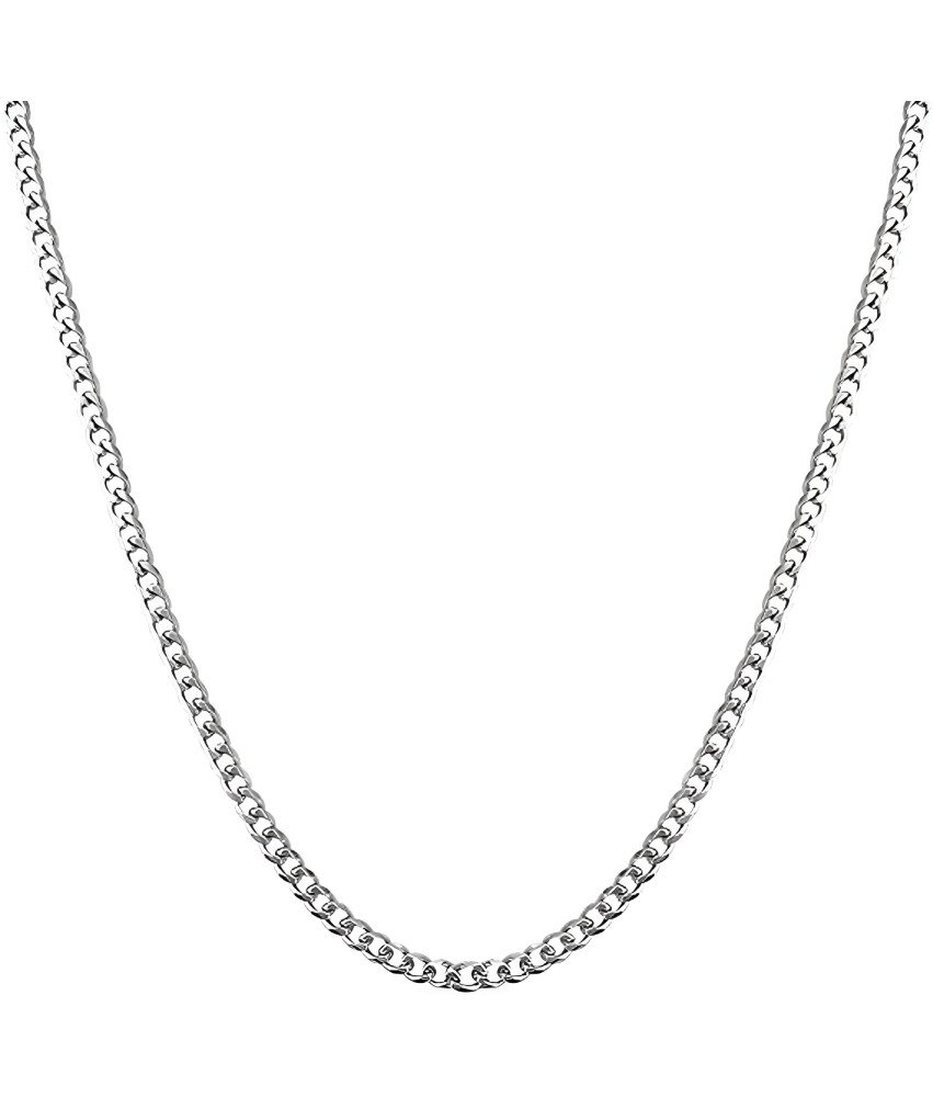 Męski Kubański Naszyjnik Stal Nierdzewna 316L 3.5 mm 56 cm Srebrny