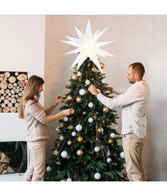 3D Betlehemska zvezda LED božično drevo Top 45x45x35 cm Bela