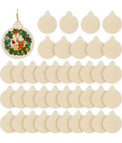 Zestaw 40 Drewnianych Ozdób...