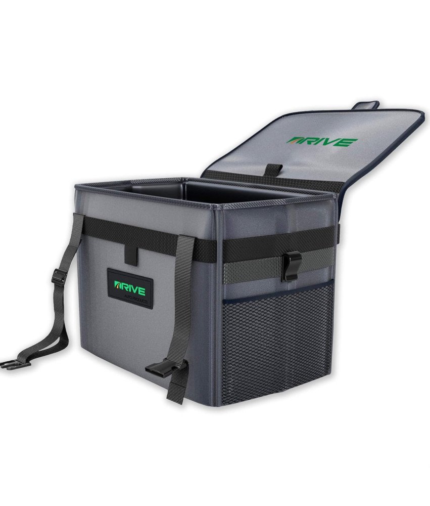 XL Avtomobilski koš za smeti z vložki za enkratno uporabo 15L Vodoodporen črn