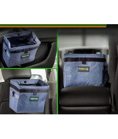 XL Avtomobilski koš za smeti z vložki za enkratno uporabo 15L Vodoodporen črn