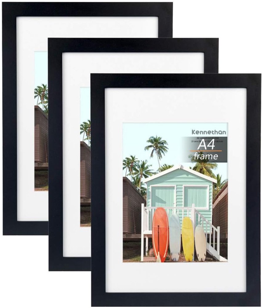 Ramki na Zdjęcia A4 Eleganckie i Uniwersalne Zestaw 3 sztuki Czarne