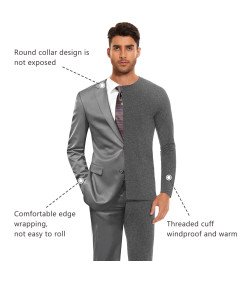 SIMIYA Moško termalno perilo 2 para notranjih flisov velikosti 3XL