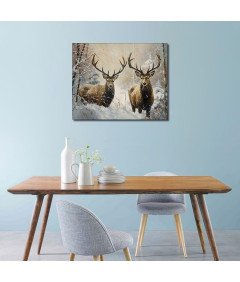 Set za barvanje po številkah z akrilnimi barvami 40x50 cm Severni jelen