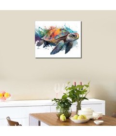 Set za slikanje po številkah z akrilnimi barvami 40 x 50 cm Želva