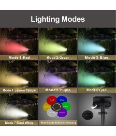 Sončne vrtne luči 8 barv Vodoodporni senzor gibanja 2 kosa