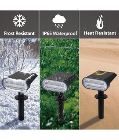 Sončne vrtne luči 8 barv Vodoodporni senzor gibanja 2 kosa