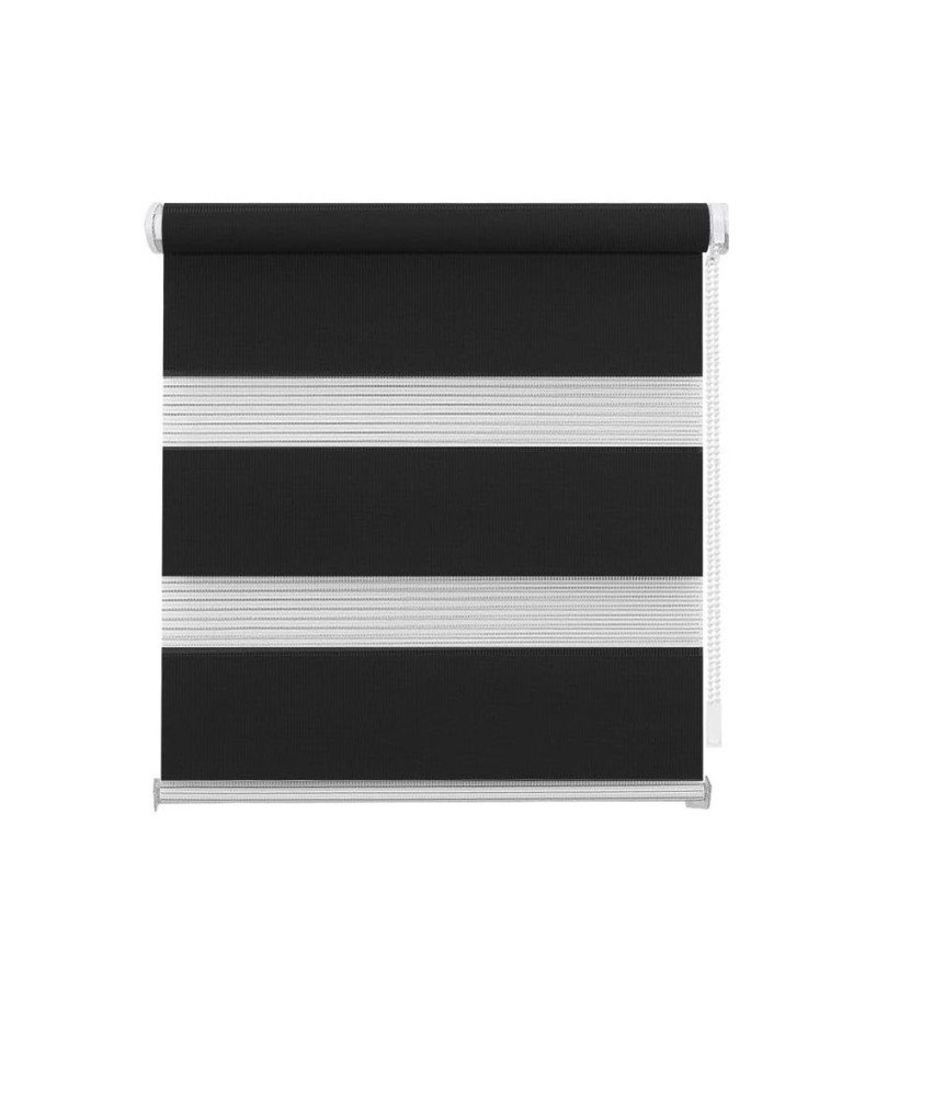 Eurohome Podwójna Roleta Zaciskowa ClampFix 60 x 150 cm Czarna