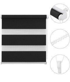 Eurohome Podwójna Roleta Zaciskowa ClampFix 60 x 150 cm Czarna