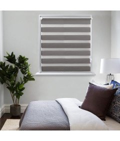 Eurohome Podwójna Roleta na Zaciski Bez Wiercenia 50 x 150 cm Szara