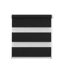 Eurohome Podwójna Roleta Clamp Fix Bez Wiercenia 50 x 130 cm Czarna