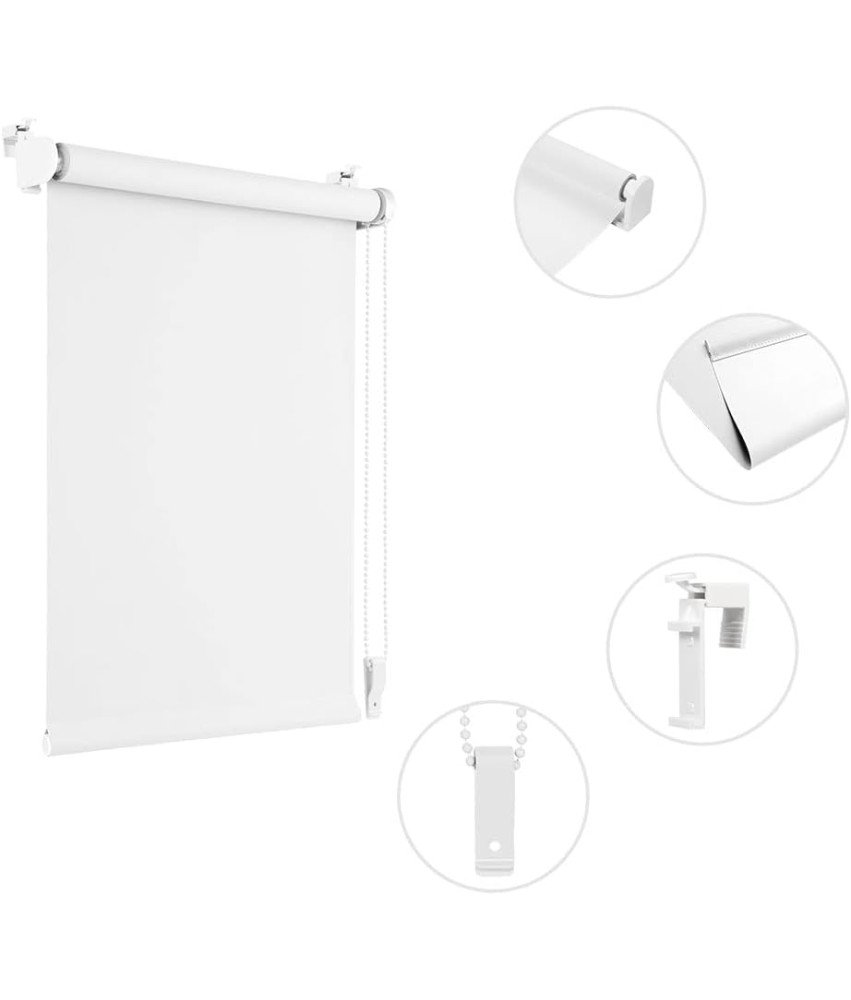 Eurohome Blackout žaluzija 45 x 130 cm Bela Klemmfix brez vrtanja