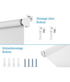 Eurohome Blackout žaluzija 45 x 130 cm Bela Klemmfix brez vrtanja