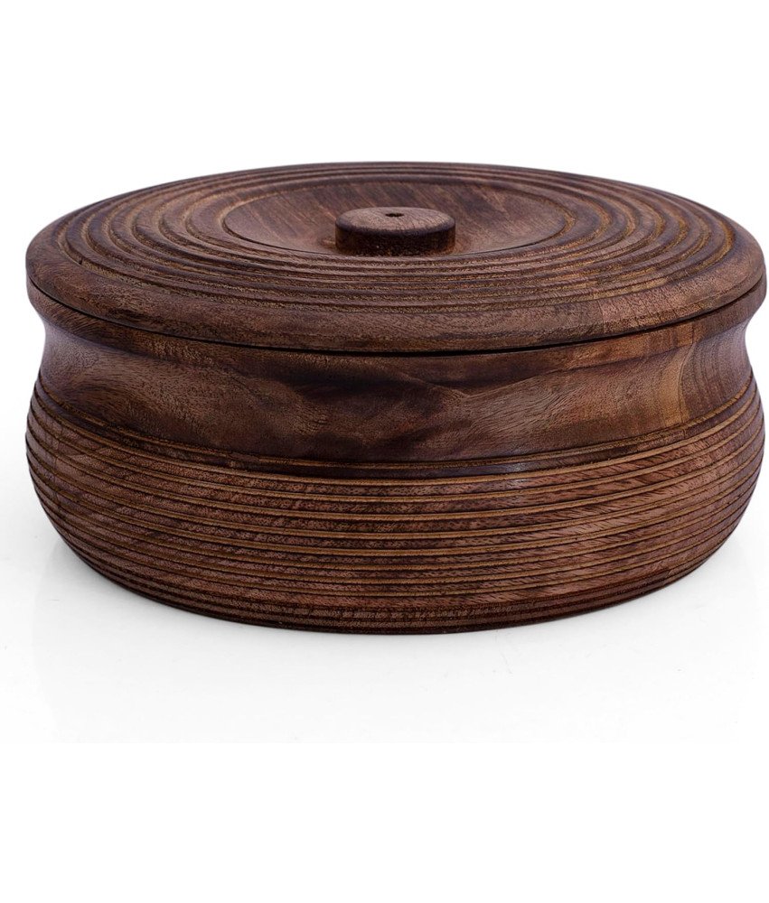 Ręcznie Wykonany Drewniany Podgrzewacz do Tortilli i Roti 22 x 8 cm