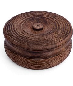 Ręcznie Wykonany Drewniany Podgrzewacz do Tortilli i Roti 22 x 8 cm