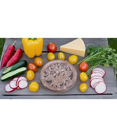 Ročno izdelano leseno stojalo za vroče lonce okroglo 20 cm