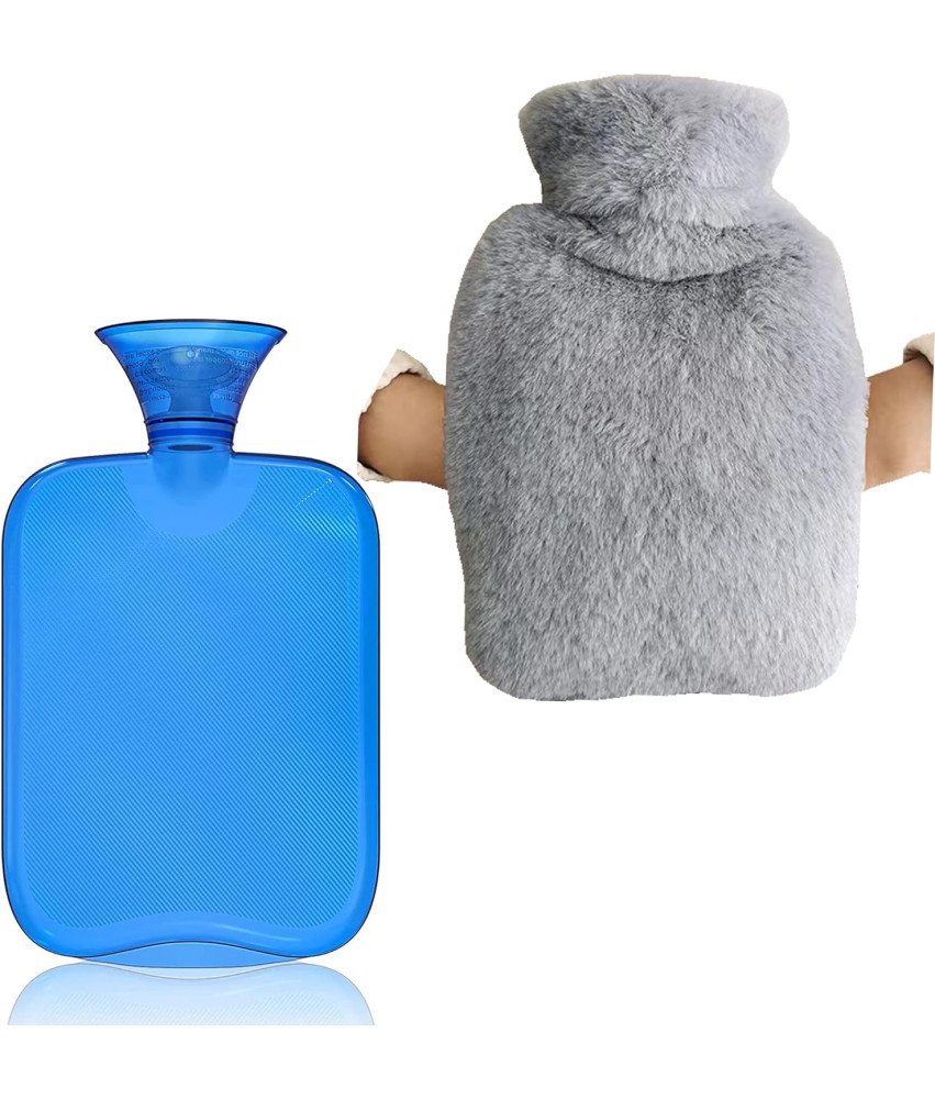 FYL Thermofor 2000ml z mehkim flisom in žepom za kenguru - naravni kavčuk