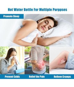 FYL Thermofor 2000ml z mehkim flisom in žepom za kenguru - naravni kavčuk
