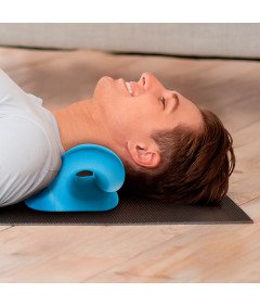 Poduszka Pod Kark Masaż Kręgosłupa do Rozciągania Szyi Karku Niebieska