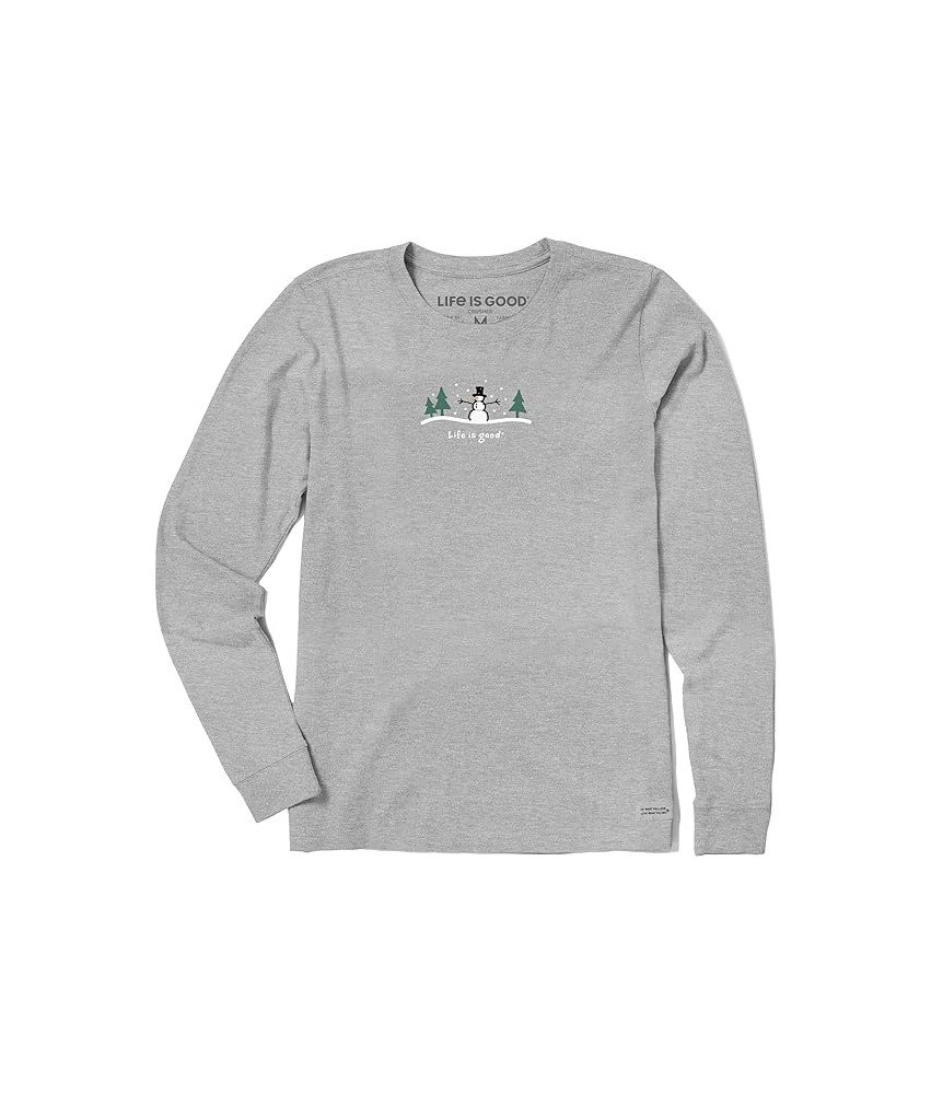 Life Is Good, Moška majica z dolgimi rokavi Crusher, XL, siva barva