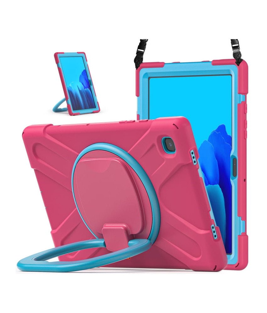 Etui do Samsung Tab A8 (T290/T295) Pancerne z Uchwytem Różowe