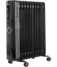 VonHaus Elektryczny Grzejnik Olejowy z Termostatem 2500W Czarny