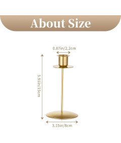 Sziqiqi Zestaw Świeczników 6 sztuk Eleganckie Złote 15 x 8 cm