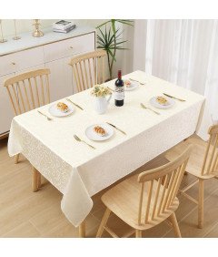 Namizni prt Homaxy Jacquard 100x140 cm, ki ga je mogoče prati in je odporen na madeže, bež barve