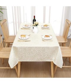 Namizni prt Homaxy Jacquard 100x140 cm, ki ga je mogoče prati in je odporen na madeže, bež barve